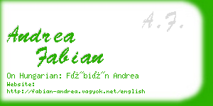 andrea fabian business card